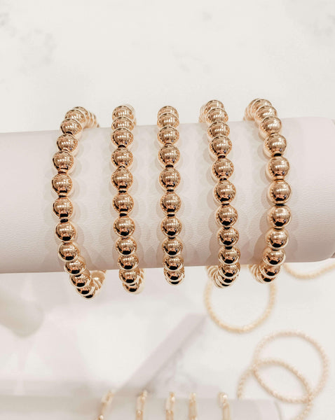 6mm Gold-Filled Beaded Bracelet