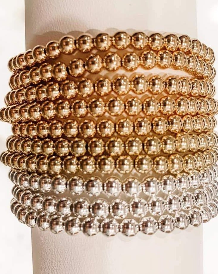 Gold Filled Beads Bracelet (5mm) - Bixby & Ball