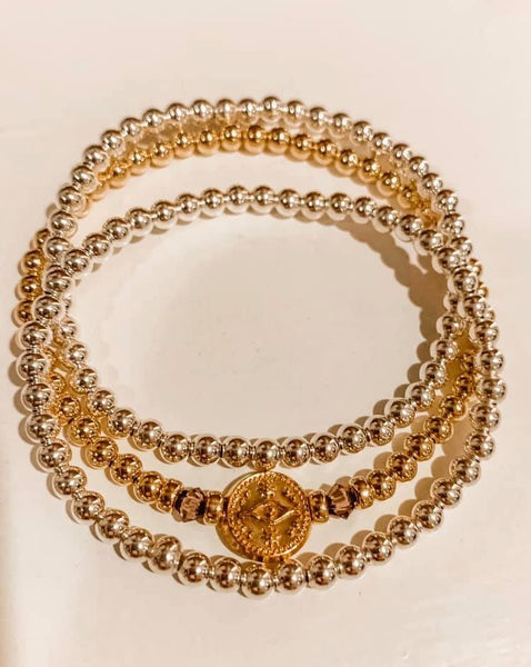 4mm Gold-Filled Beaded Bracelet